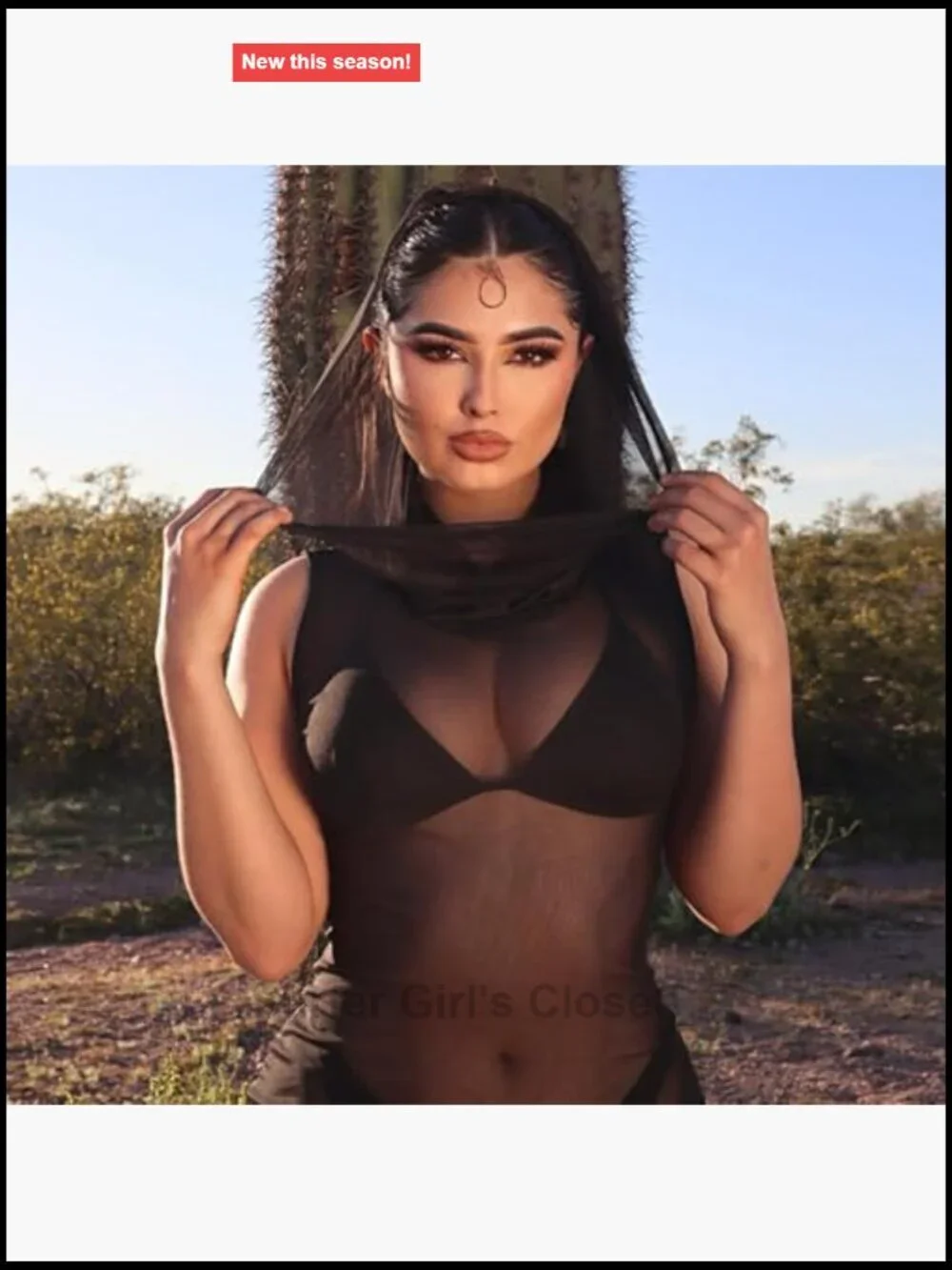 Sexy Rave Outfit Mesh Maxi Dress with Hooded Sheer Cover Up Swimsuit Bikini